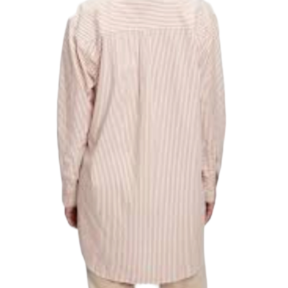 Gap Women's Weekend Tunic Button Down Camel Strip… - image 3